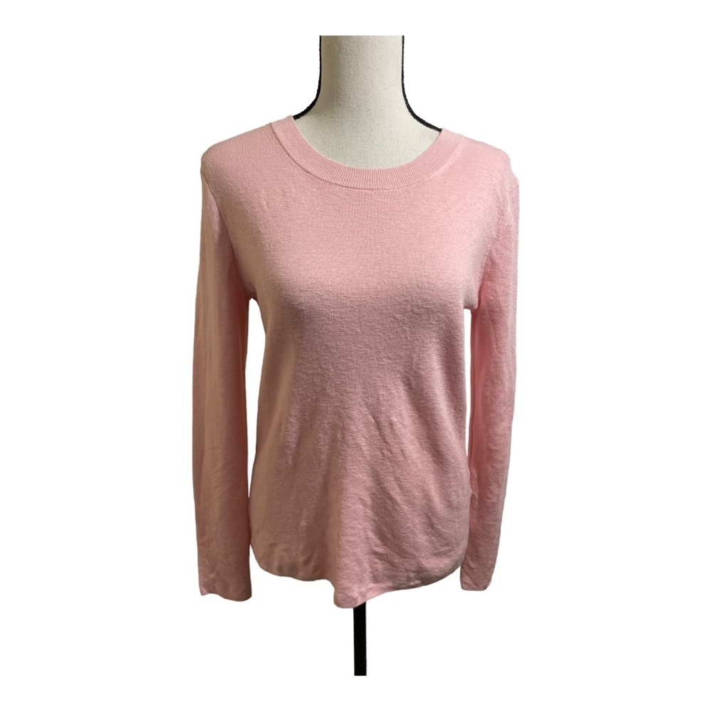 Banana Republic womens merino wool sweater 1/2 button back. Pink size Large - Picture 8 of 10